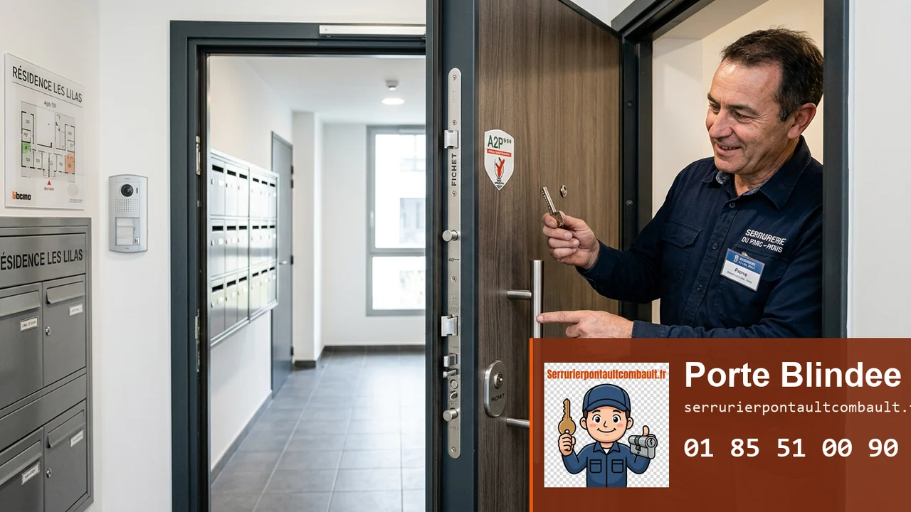 Porte blindée à Pontault-Combault : blindage, certification A2P et déblocage